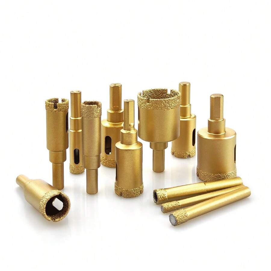 shensen 12Pcs 635mm Diamond Coated Drill Bits Set Hole Saw Kit Hand