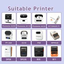 1 Rolls Heat Sensitive Adhesive Label Paper Small Roll Core Portable Handheld Printer B3S/B11/M322/M110/M220/M3/M108/M200,Labels For Small Business,Multi-Purpose White Thermal Paper Back To School