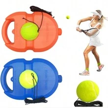 Bóng tập tennis Rebound Ball kèm 1 quả bóng dây, Thiết bị tập luyện tennis đơn cho người lớn, người mới bắt đầu tự tập luyện tennis - Màu xanh lam - Xem 5