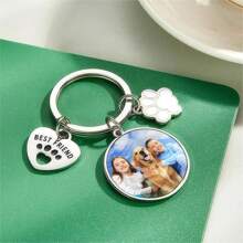 Custom Keychain,Custom Photo Keychain Best Friend Pet Dog Love Gifts