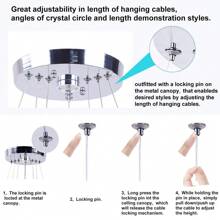 Winretro Modern Crystal 3 Heart Rings LED Chandelier Light Fixture Pendant Lighting Hanging Lamp For Living Room Dining Room Kitchen Bedroom (Heart Warm White Multicolor)