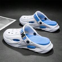 Men's Eva Soft Sole Platform Beach/Vacation Indoor Non-Slip High Quality Detachable Dual Color Breathable Sandals, Suitable For Autumn & Summer - Blue - View 2