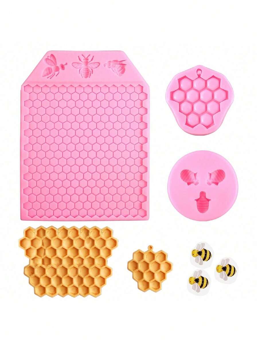 1 件大黄蜂硅胶模具蜂巢蜜蜂硅胶巧克力模具硅胶蜜蜂软糖模具蜂巢硅胶烘焙模具蜜蜂糖果硅胶模具（蜂巢蜜蜂） - TOP推薦 - 查看 1