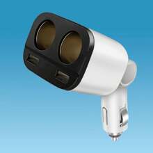 双端口 USB 车载充电器适配器，快速充电 - 白色 - 查看 8