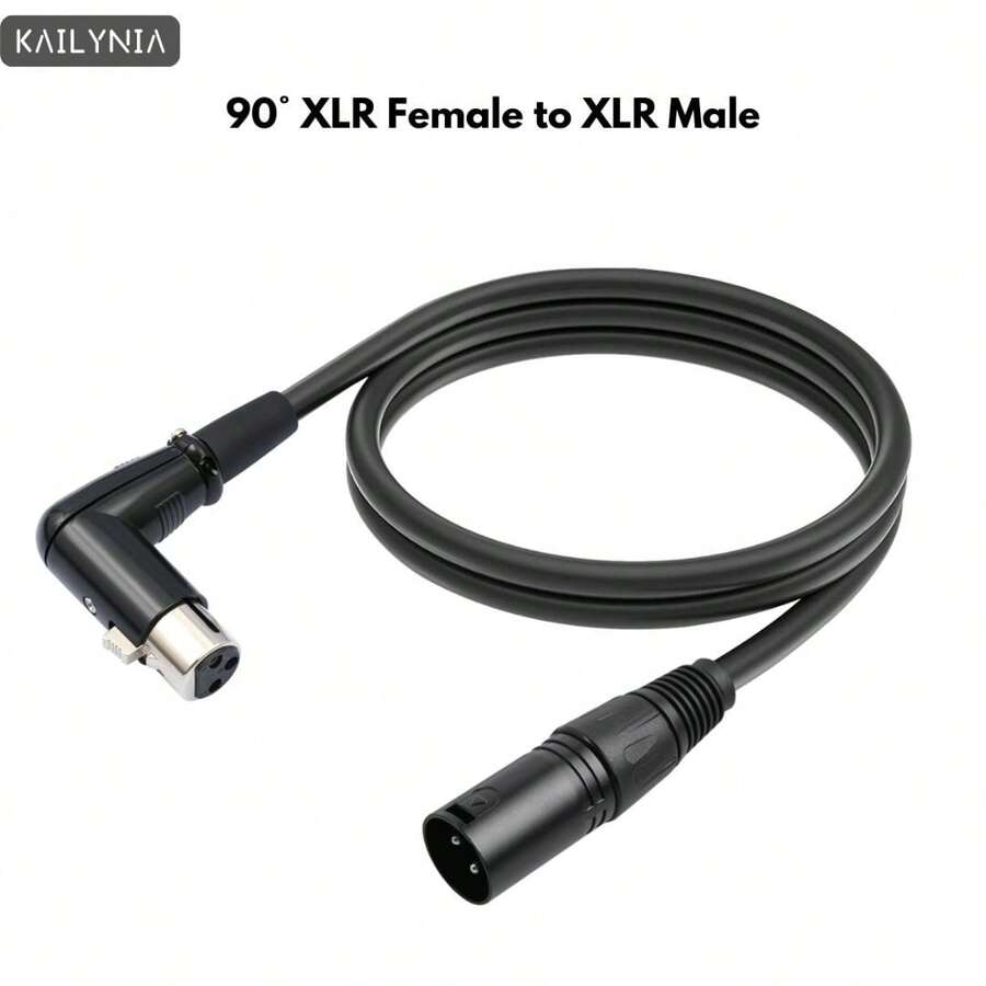 kailynia KAILYNIA XLR Microphone Extension Cable Adapter , 90 Degree