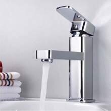 Single Lever Square Low Spout Stainless Steel Bathroom Faucet 3601C Immediate Shipping - 白色 - 查看 2