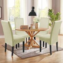 1 szt./4 szt./6 szt. 6 szt. pokrowców na krzesła do jadalni, bardzo elastyczny zdejmowany zmywalny pokrowiec na krzesło na przyjęcie domowe, hotel, wesele, jednolity kolor szczotkowany i bardzo elastyczny pokrowiec na krzesło, zestaw 6 pokrowców na krzesła do jadalni, elastyczny jednolity kolor pokrowców na krzesła Parsons Spandex zdejmowany zmywalny pokrowiec na krzesło kuchenne