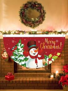 1Pc Cờ treo hình quạt Giáng sinh, Cờ quạt treo họa tiết người tuyết cây thông Noel bằng polyester, Biểu ngữ treo Giáng sinh vui vẻ, Trang trí Giáng sinh, Đồ dùng tiệc Giáng sinh, Trang trí nhà cửa, Đồ trang trí vải treo, Trang trí Giáng sinh, Trang trí Giáng sinh, Trang trí tường trong nhà ngoài trời - Nhiều màu - Xem 2