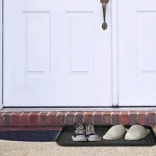 Jiubiaz Vassoio di alimentazione per animali domestici in plastica Vassoio per tappetino per protezione del pavimento Vassoio antigoccia per scarpe per interni ed esterni Vassoio per bagagliaio per fango 2 pezzi