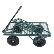 Wagon Cart Garden Cart Trucks Make It Easier To Transport Firewood - Xanh như hình - Xem 2