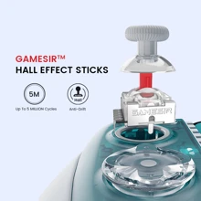 Controlador de juegos móvil Gamesir X3 Pro, gamepad para teléfonos Android e iPhone 15, con joysticks de efecto Hall y módulo de enfriamiento, tipo C - aurora boreal - Ver 2