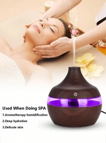 USB Touch Activated Wood Grain 300ml Humidifier Home 6-Color Ambient Light - Adding Comfort And Fashion To Your Home - Multicolor - View 10