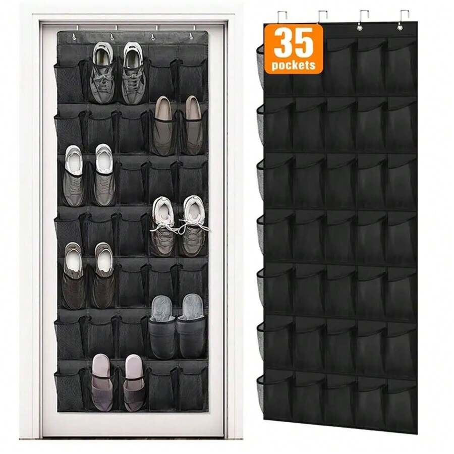 35 Pocket Door Shoe Storage Rack, Canvas Hanging Shoe Storage Bag