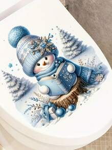 mama look 1 件/4 件 30*30 厘米/11.81*11.81 英寸 29.5*29.5 厘米/11.61*11.61 英寸 雪人圣诞老人马桶贴纸适用于浴室和马桶贴纸装饰可移除 PVC 贴花浴室壁画、贴纸、墙贴花、乙烯基贴花用于家居装饰、春季装饰品让您的家焕然一新、拉玛装饰贴纸 - 彩色 - 查看 5