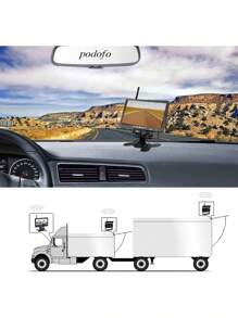 Podofo Kabellos Rückfahrkamera, Funk Einparkhilfe mit 7" LCD-Monitor 18 IR LEDs Nachtsicht Wasserdicht IP67 Drahtlos AutoKamera für Anhänger,Bus,LKW,Pferdeanhänger,Schulbus - 1 - Übersicht 2