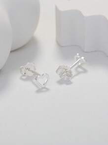 1 Bông Tai Ngôi Sao Đính Đá Cubic Zirconia Trang Sức Đồng - Bạc - Xem 9