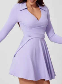 Women's Dresses, Sportswear, Yoga Clothes, Tennis Clothes, Women's Sportswear, Comfortable And Skin Friendly - 紫色 - 查看 4