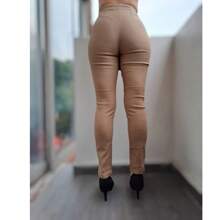 Stretch Pleated Trousers For Women - 駝色 - 查看 5