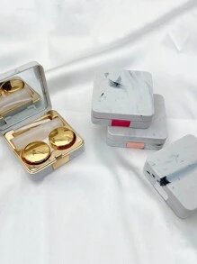 XIANG YU Contact Lenses Companion Cases Portable Marble Contact Lens Cases Doublet Boxes Plastic Multi-Color Glasses Cases Eye Contacts Contact Lenses For Eyes Colored Contactsmakeup