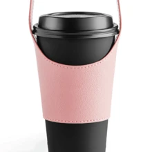 1 件便携式防烫水瓶袋，耐用多功能咖啡杯架带肩带 - 彩色 - 查看 8