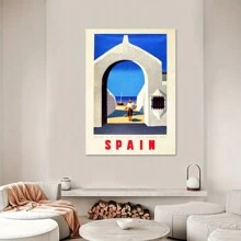 1 张复古风格旅行海报，风景，日落，复古旅行，复古乡村装饰，洞穴，咖啡馆，酒吧，帆布家居装饰，适用于家庭浴室，卧室，办公室，墙壁装饰，无框架 - 彩色 - 查看 16