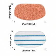 Yhaijj 2/4/6 miếng lau nhà hơi nước thay thế tương thích với cây lau nhà PurSteam ThermaPro dễ lắp ráp có thể tái sử dụng và giặt được miếng lau nhà thay thế có keo dán phụ kiện vệ sinh 11x6 inch màu cam và xanh lam thích hợp cho phòng khách phòng ngủ nhà bếp ban công phụ kiện vệ sinh Giáng sinh ngày lễ tình nhân ưa thích - Cam + sọc xanh và trắng - Xem 2