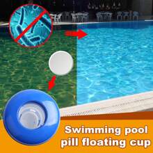 1pc Pool Doser Phao Bể Bơi Viên Sủi Bọt Phao Cốc Phao Bể Bơi Tự Động Doser Phao Doser - Màu xanh lam - Xem 3