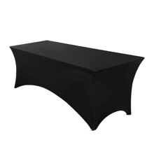 1pc Spandex Tablecloth, Stretchable Tablecloth, Suitable Rectangular Tablecloth, Universal Stretchable Patio Tablecloth For Weddings, Banquets, Parties And Events 6ft 8ft Home Decor Textiles - Multicolor - View 25