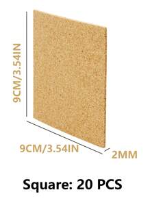 厚自粘软木垫，3/10/20 张，2-6 毫米，照片墙粘性软木垫，圆形软木杯垫，软木公告板瓷砖，适用于杯垫、餐厅、咖啡馆 - 彩色 - 查看 13