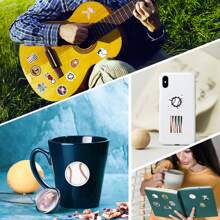 500 张棒球贴纸卷乙烯基贴纸适用于剪贴簿日记笔记本电脑保险杠滑板水瓶电脑手机卡通动画 - 彩色 - 查看 6