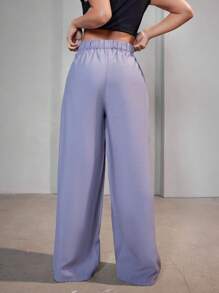 FASHION MO FEMININE - AS1320 Tailored Pants, High Waist, With Side Pockets, Button Closure, Bell Bottom, Flare, Wide Leg, Elegant, Formal, Modern, Fits Super Well, Delicate, Formal, National Shipping - 灰色 - 查看 2