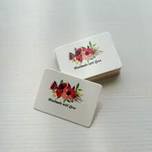 50 张/包 3.5*2.5 厘米白卡纸耳环展示卡，印刷时尚耳环、耳钉、耳坠包装卡 - 3.5x2.5cm耳環卡 - 查看 7