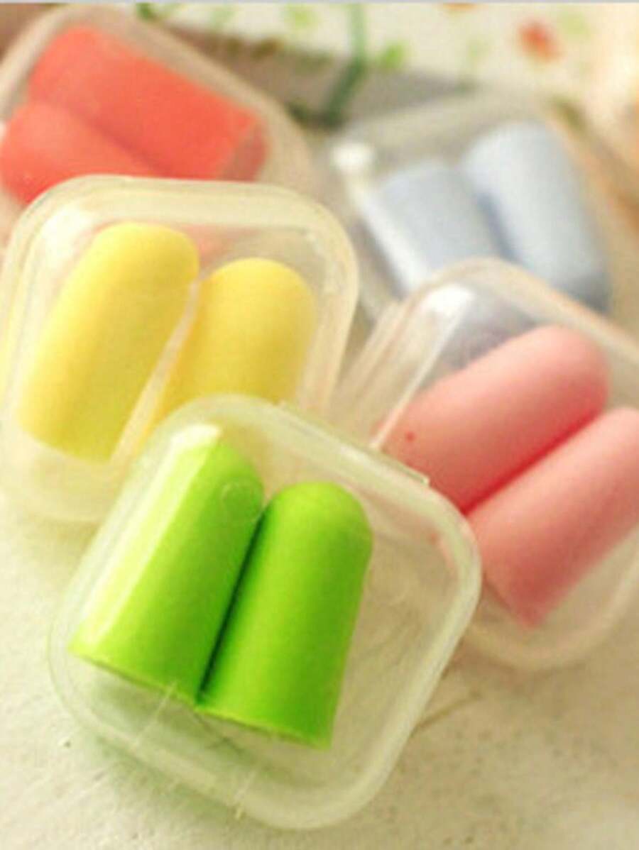 AntiNoise Sponge Earplugs Noise Cancelling Sleep Study Hotel Sleep