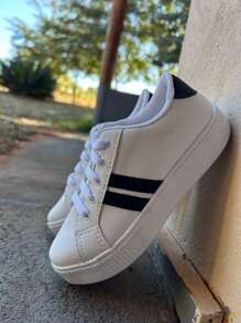 Unisex Children's Sneakers For Girls And Boys Casual Comfortable Fashion 28 To 36 - 白色 - 查看 4