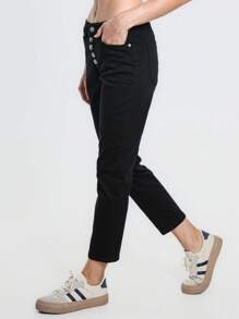 Sexy Woman Pantalone Donna in Cotone Elasticizzato con Bottoni Particolari (cod. H345)