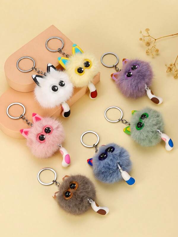 New Arrival Creative Cute Plush Sleepy Star Cat Keychain, 1pc. Lovely Cat Key Chain, Bag Pendant Decor, Novelty Gift, Party Favor Car Accessories Bag Charm School Cartoon