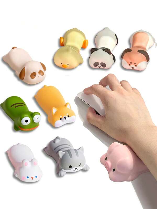 Stress Relief Mouse Pad With Wrist Rest, Cute Cartoon Style Wrist Support Pad, Office Desk Mat For Women