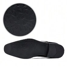 Zapatos Oxford para hombres, con alto brillo, de corte bajo y puntera cuadrada, cordones, zapatos formales de traje y esmoquin para usar en situaciones de negocios y casual, regalo del Día de San Valentín