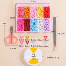 10 件彩色软粘土珠子 DIY 工艺套件，适用于手链和项链制作 - 彩色 - 查看 6