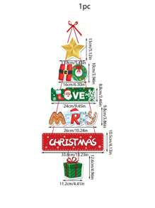 1 đồ trang trí Giáng sinh, đồ trang trí treo bằng giấy hình cây thông Noel hoạt hình, đồ trang trí tiệc Giáng sinh tại nhà - Nhiều màu - Xem 7