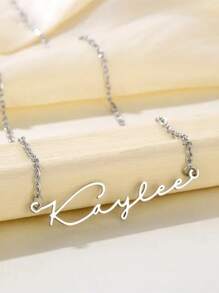 1 chiếc vòng cổ mặt dây chuyền thiết kế chữ cái tên cá nhân hóa bằng vàng vàng bạc đơn giản, phong cách tán tỉnh, trang sức mạ, món quà tinh tế cho phụ nữ, lễ tạ ơn, giáng sinh - Nhiều màu - Xem 7