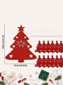 12pcs-Christmas Tree Silverware Holders, Felt Cutlery Pockets Christmas Table Decor,Christmas Tree Cutlery Holder, Christmas Cutlery Holder, Felt Table Decoration, Christmas Table Decoration Cutlery Bag, Felt Fork And Spoon Bag Home Room Decoration,Kitchen,Red And Green Christmas Tree Cutlery Holder, Felt Fork Spoon Bags, Christmas Decoration Easter Gift,Christmas