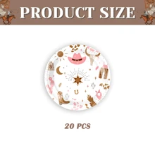 Western Cowgirl Theme Cartoon Pink Cowgirl Pattern Disposable Tableware Set, Including 7/9 Inch Paper Plates, Napkins, Cups, Tablecloth, Suitable For Birthday Party, Wedding, New Year, Party, Picnic Back To School Valentine's Day