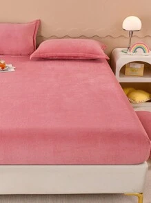 1 pieza Sábana ajustada para cuna con diseño impreso adorable, de doble cara en felpa de leche, de tacto suave y grueso, con temperatura de bloqueo amigable con la piel, uso familiar, suave y cepillado, anti-estática y antideslizante con envoltura de 360°, adecuada para estudiantes de jardín de infantes y niños
