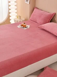 1 pieza Sábana ajustada para cuna con diseño impreso adorable, de doble cara en felpa de leche, de tacto suave y grueso, con temperatura de bloqueo amigable con la piel, uso familiar, suave y cepillado, anti-estática y antideslizante con envoltura de 360°, adecuada para estudiantes de jardín de infantes y niños