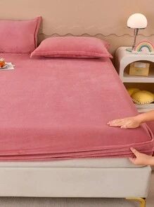1 pieza Sábana ajustada para cuna con diseño impreso adorable, de doble cara en felpa de leche, de tacto suave y grueso, con temperatura de bloqueo amigable con la piel, uso familiar, suave y cepillado, anti-estática y antideslizante con envoltura de 360°, adecuada para estudiantes de jardín de infantes y niños