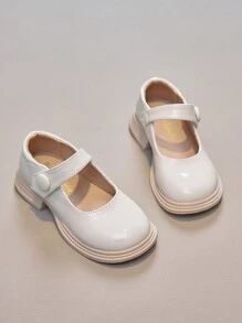 British Style Kids Soft Sole Black Leather Shoes, Boys Girls Oxford Dress Shoes Suitable For All Seasons - Beige - View 18