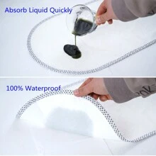 3Pcs/1Pc Changing Pad Liners Waterproof Perfect For Baby Diaper Changing Needs, White Bamboo Terry Waterproof Changing Pads Boys And Girls - White - View 4