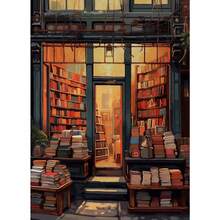 1pc Vintage Book Store Poster Book Shop Print Library Retro Antique Canvas Painting Wall Art Picture Decor Book Lovers Reading Gift No Frame - Multicolor - View 49