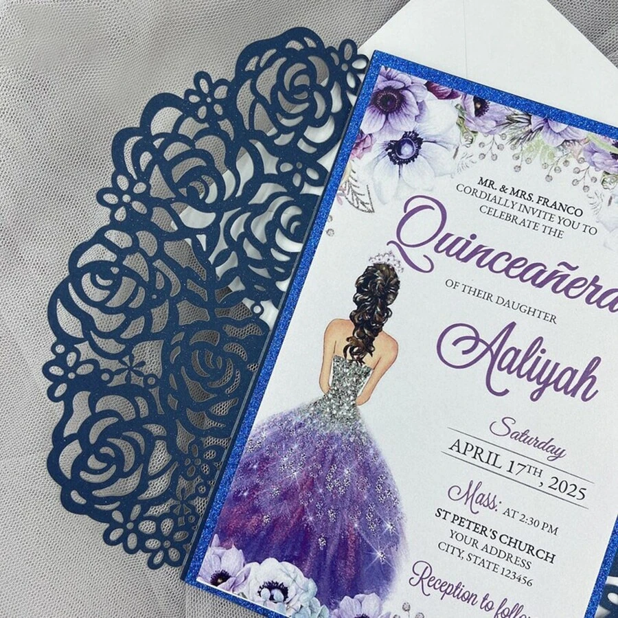 10pcs/Pack Cheapest Party Invitation Cards, Elegant Wedding/Party